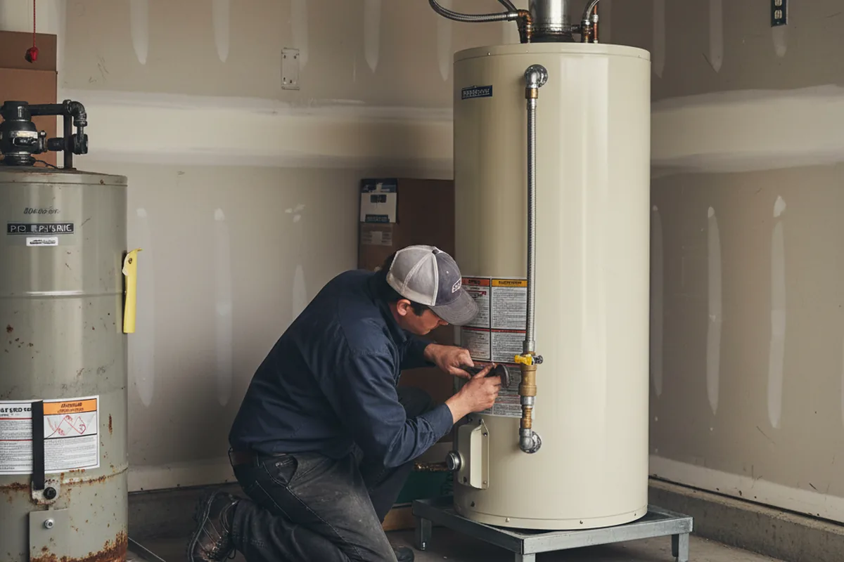 Water heater and shutoff valve replacement in Saint Catharine
